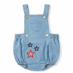Bopop Denim - Pinstripe Stars Romper (denim star collection)