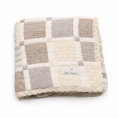 Bebe Organic Taupe Patchwork Mai Blanket