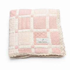 Bebe Organic Dusty Rose Patchwork Mai Blanket