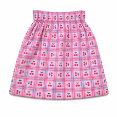 Piupiuchick Lilac W/ Cherries Allover Long Skirt