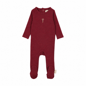 Analogy by Lil Legs Deep Red Limited Capsule Footie