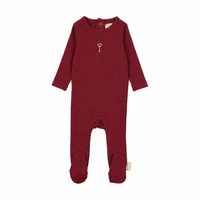 Analogy by Lil Legs Deep Red Limited Capsule Footie