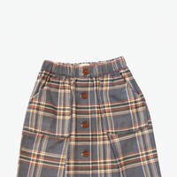 Wander + Wonder Indigo Plaid Quilted Skirt