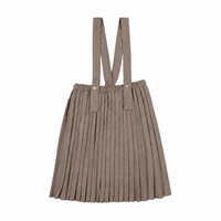 Analogy by Lil Legs Misty Oat Heath Signature Collection Knife Pleated Suspender Skirt