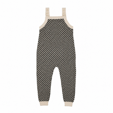 Analogy by Lil Legs Black/Cream/Pr Heirloom Knits Knit Overalls