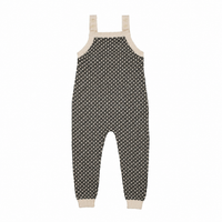 Analogy by Lil Legs Black/Cream/Pr Heirloom Knits Knit Overalls