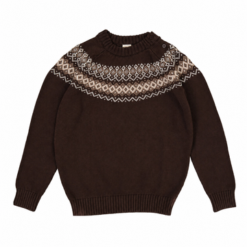 Analogy by Lil Legs Chocolate Brown Heirloom Knits Boy's Sweater