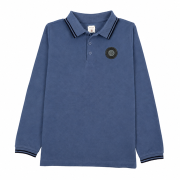 Analogy by Lil Legs Vintage Blue Wardrobe Staples Double Stripe Polo