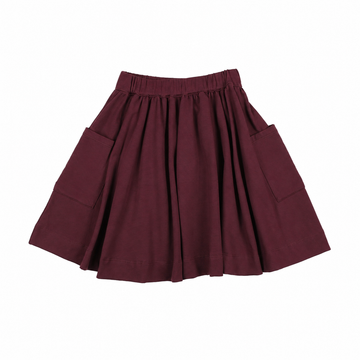 Analogy by Lil Legs Burgundy Wardrobe Staples Pocket Circle Skirt