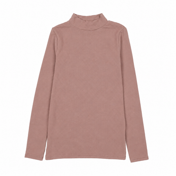 Lil Legs Dried Rose Bamboo Basics Bamboo Long Sleeve Mockneck Tee