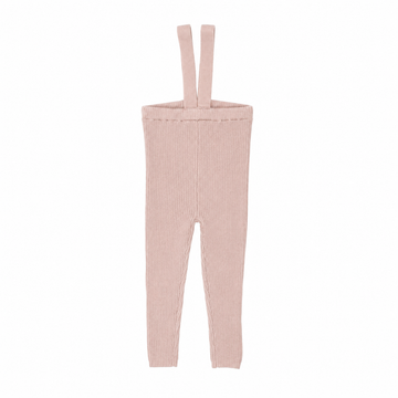 Lil Legs Dried Rose Knit Basics Knit Suspender Leggings
