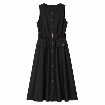 Daintti by Velvette Label Black Belted Jumper (EF339)