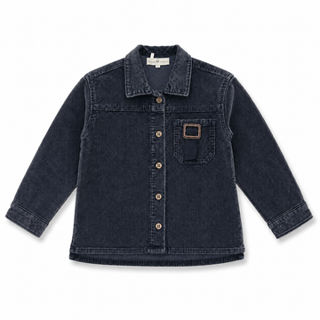 Birnham On The Sea Corduroy Buckle Shirt — Navy Wash (1220)