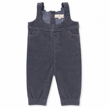 Birnham On The Sea Girls Corduroy Buckle Overalls — Navy Wash (1215)