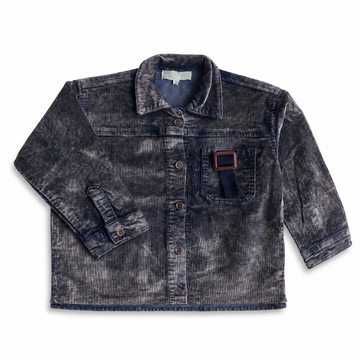 Birnham On The Sea Corduroy Buckle Shirt — Navy Wash (1220)