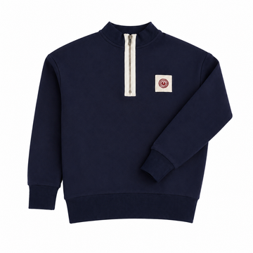 Birnham On The Sea Boy Exposed Zipper Sweatshirt — Aviator Blue (1411)