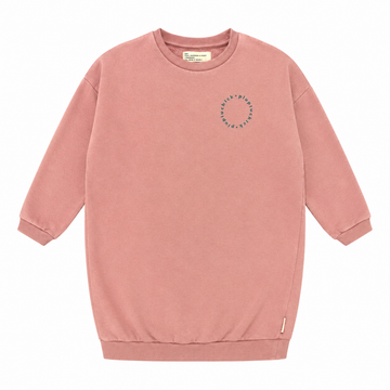Piupiuchick Pink Short Dress with Lunch Break Print (AW26.FLP2607D)