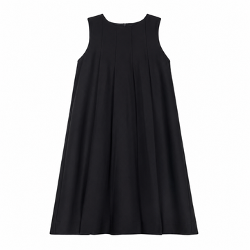 Velvette Label Black Pleated Jumper (EF353)