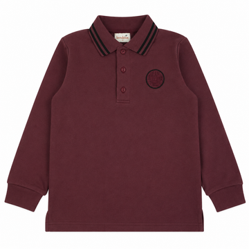 Bondoux Sherpa Embroidery Wine Boys Polo (261PL)