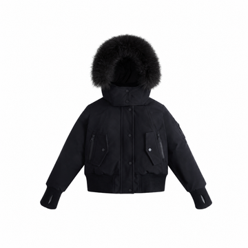 Ellabee Adelle Canvas Down Bomber - Black 6010B