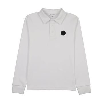 3 Buttons NY White Classic Polo