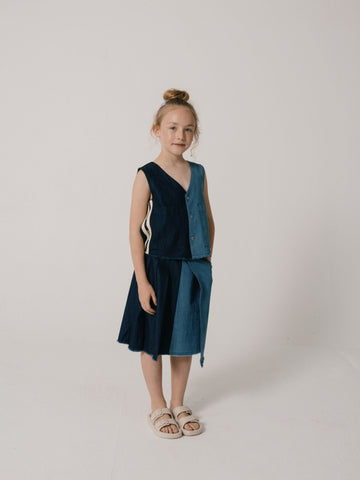 LMN3 Light Blue & Dark Blue Skirt No.36