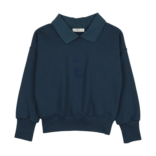 Coco Blanc Blue Crest Sweatshirt