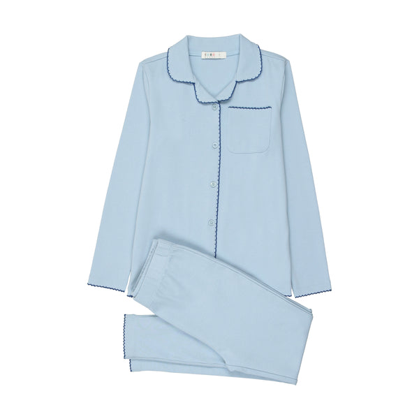 Coco Blanc Sky Blue Cotton Grandpa Pajama