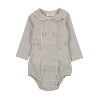 Coco Blanc Light Grey Wool Baby Peter Pan Bloomer Set