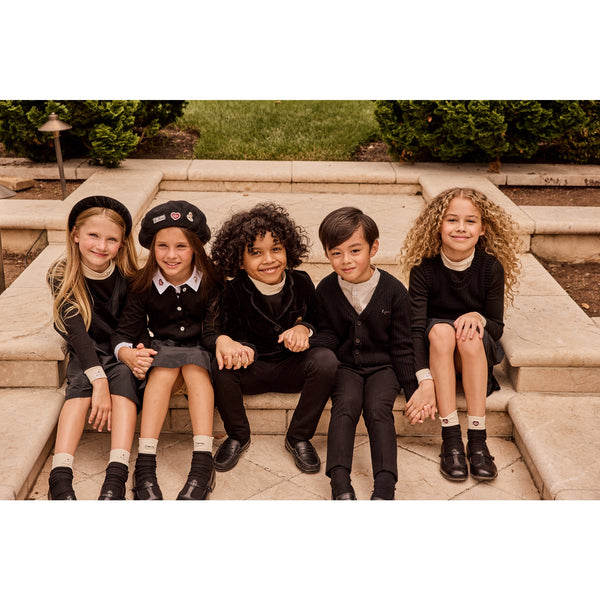 Little Parni Black Velour Blazer (K543)