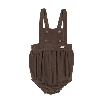Secolo Corduroy Cross-Strap Romper - Camel
