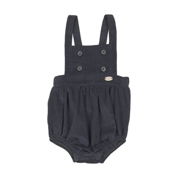 Secolo Corduroy Cross-Strap Romper - Navy
