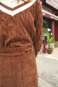 Urban Edge Cable Knit Brown