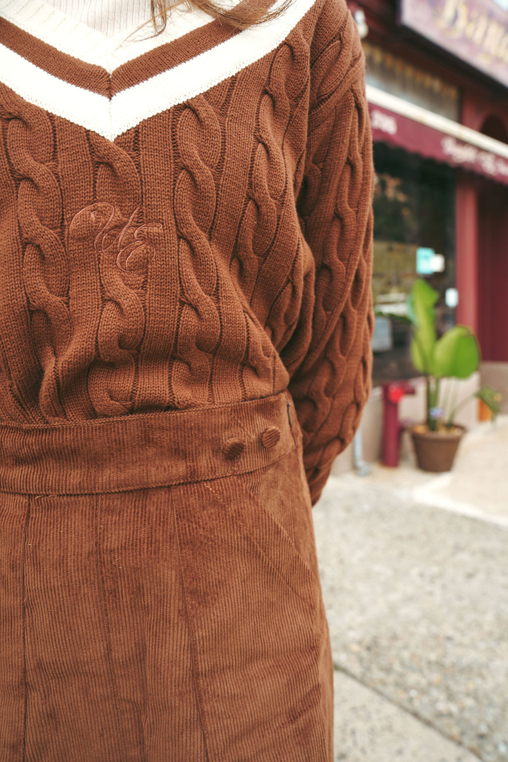 Urban Edge Cable Knit Brown