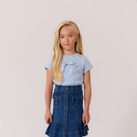 Cottier Blue Lina Skirt