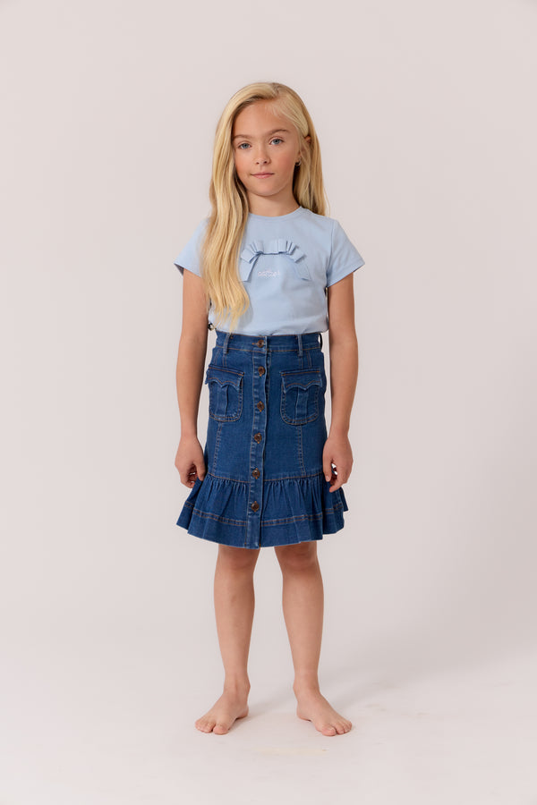 Cottier Blue Lina Skirt