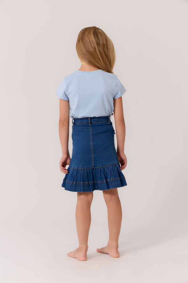 Cottier Blue Lina Skirt