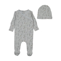 Bee & Dee Boys Print Countryside Quaint Footie/Beanie