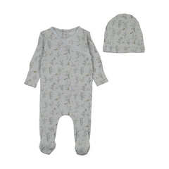 Bee & Dee Boys Print Countryside Quaint Footie/Beanie
