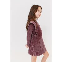 Crew Kids Burgundy Acid Wash Dress