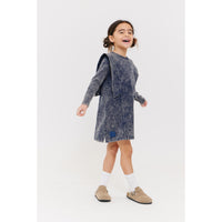 Crew Kids Navy Acid Wash Dress