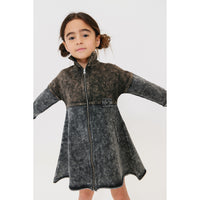 Crew Kids Black Denim Zip Dress