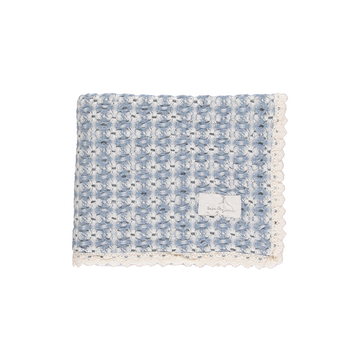 Bebe Organic Crochet Blanket - Blue Retro Crochet