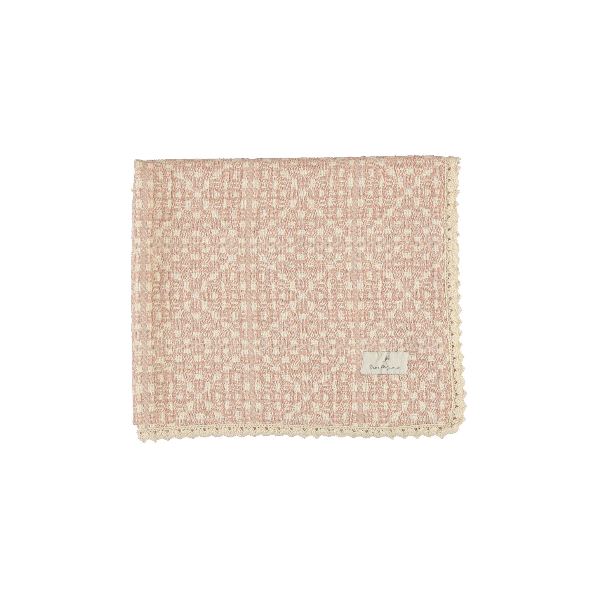Bebe Organic Crochet Blanket Crochet Faded Rose | Buttons Bebe