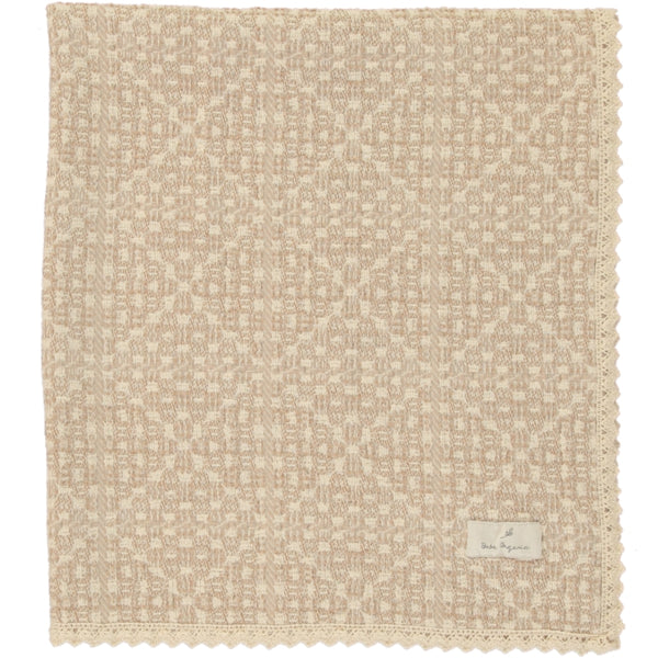 Bebe Organic Crochet Taupe Crochet Blanket