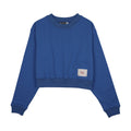 Urban Edge Cropped Sweatshirt Blue