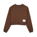 Urban Edge Cropped Sweatshirt Brown