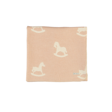 Bebe Organic Cuddle Horse Blanket Faded Rose