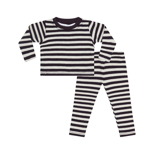 Little Parni Purple / Ivory Stripe Doll Pajamas