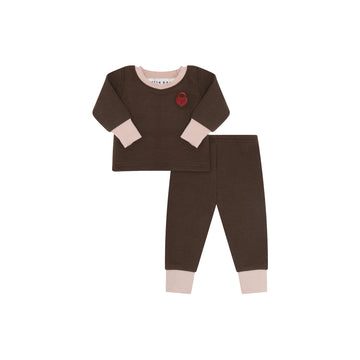 Little Parni Chestnut Locket Doll Pajamas Brown/Pink